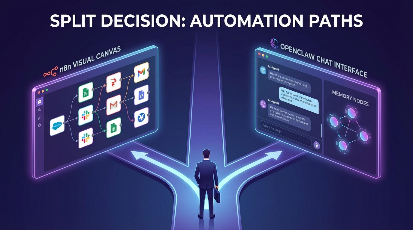 Choosing between OpenClaw and n8n depends on whether you need visual SaaS workflows or an AI agent with persistent memory
