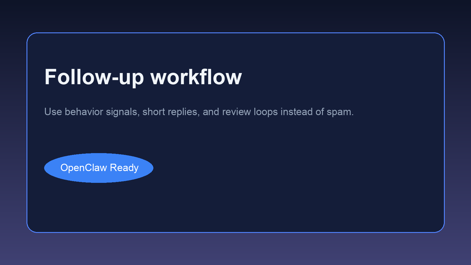 Claude AI follow-up workflow example