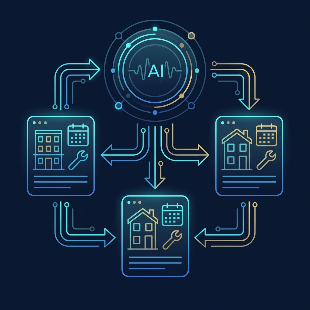 Maintenance coordination workflow illustration for property management teams