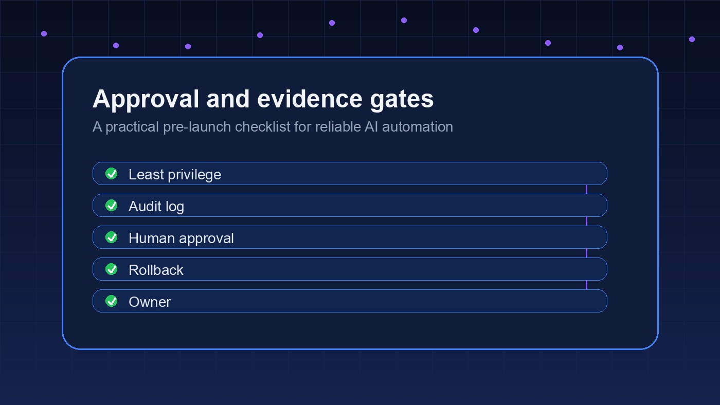 OpenClaw approval and evidence gate checklist