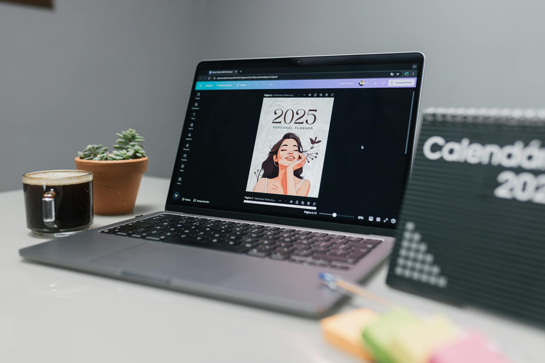 Recruiting interview scheduling workflow on a laptop calendar