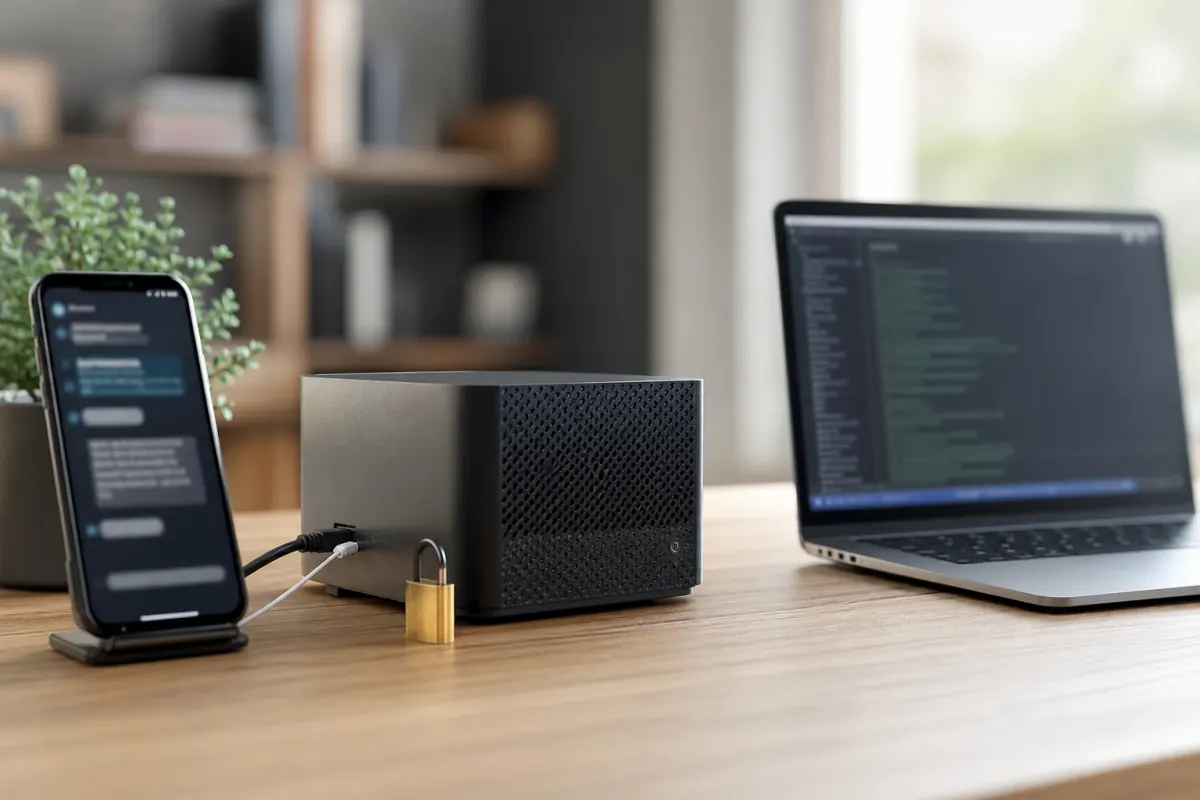 Secure self-hosted AI agent workspace